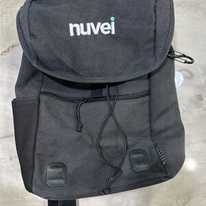Field & Co Nuvei Vintage Cotton Collection Black Drawstring Backpack